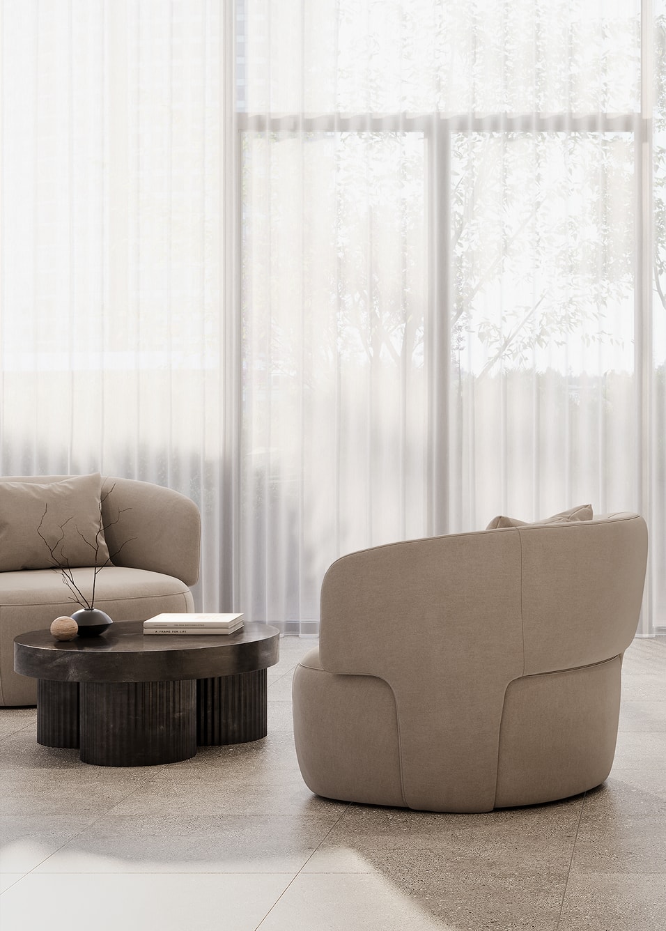 Living Room Detail, Library Lounge